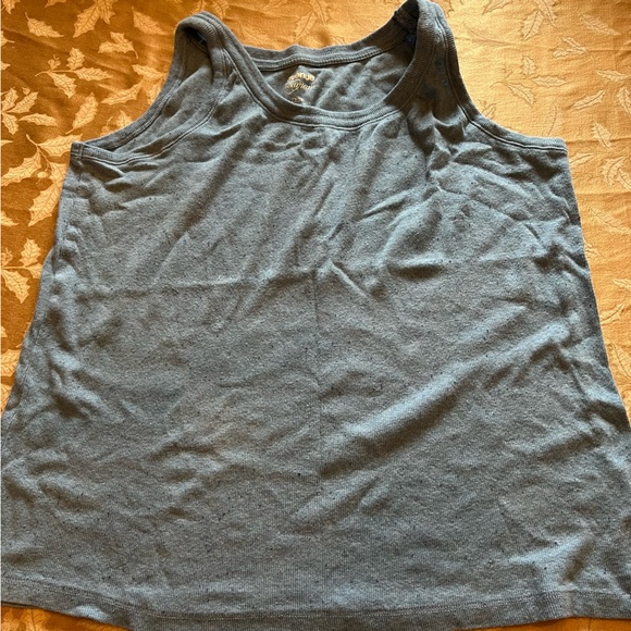 Women’s Avenue Light Blue Marled Tank Top - Picture 1 of 3